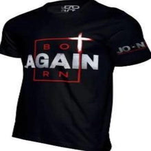 Load image into Gallery viewer, black-t-shirt-born again-Christian apparel-That Fab Life
